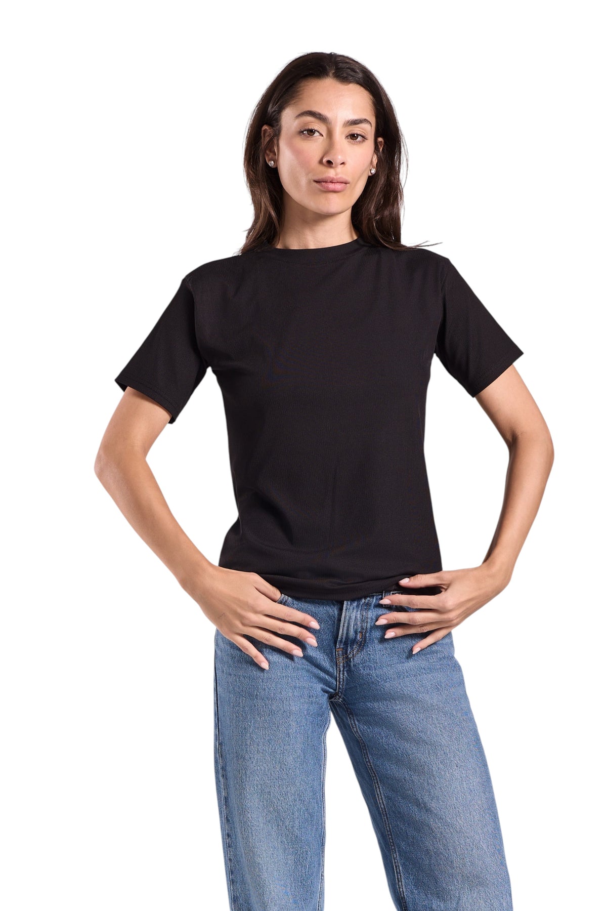 T-Shirt Ribbed Half Sleeve - Material: Derby