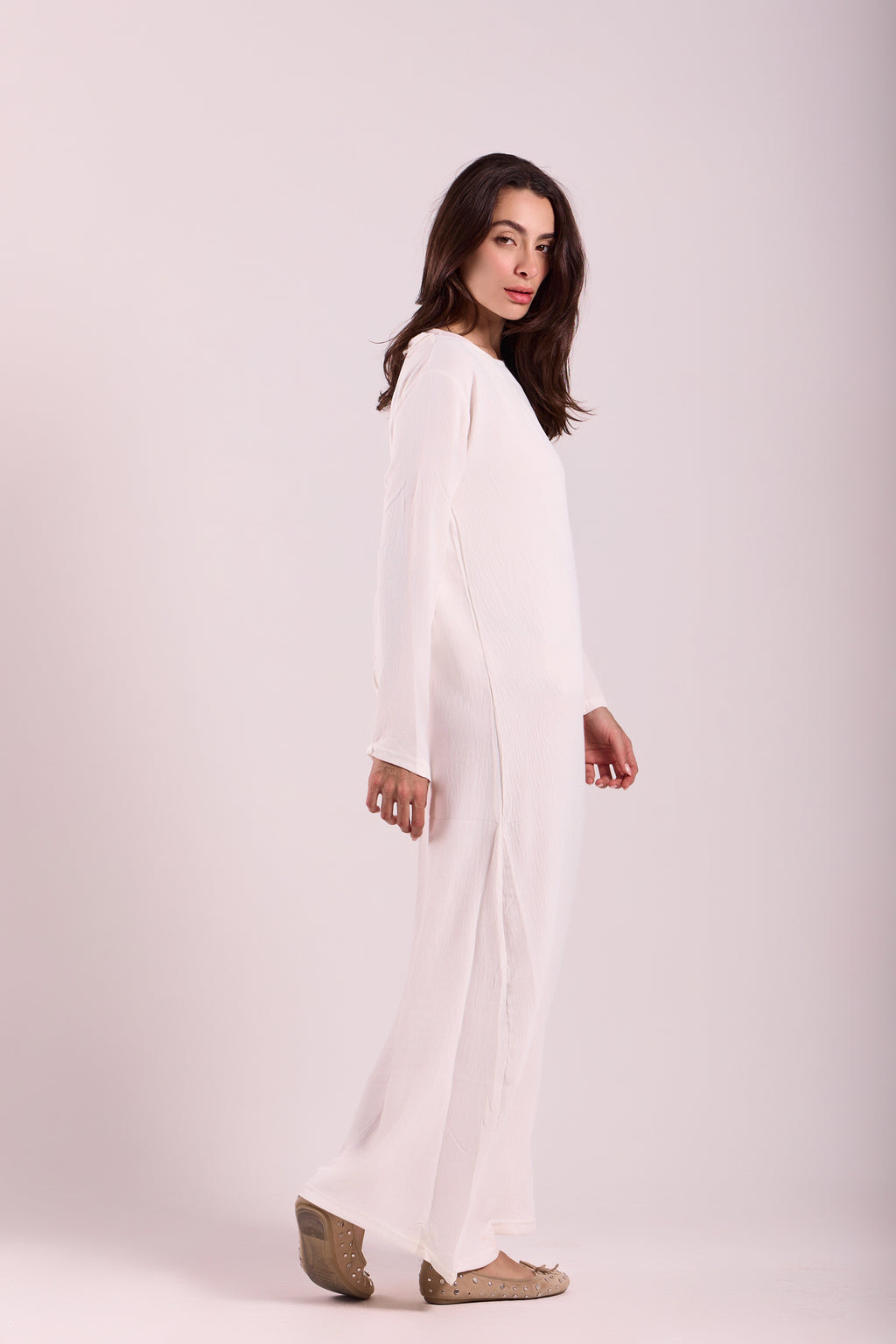 Basic Long sleeves Dress - Material: C.Y