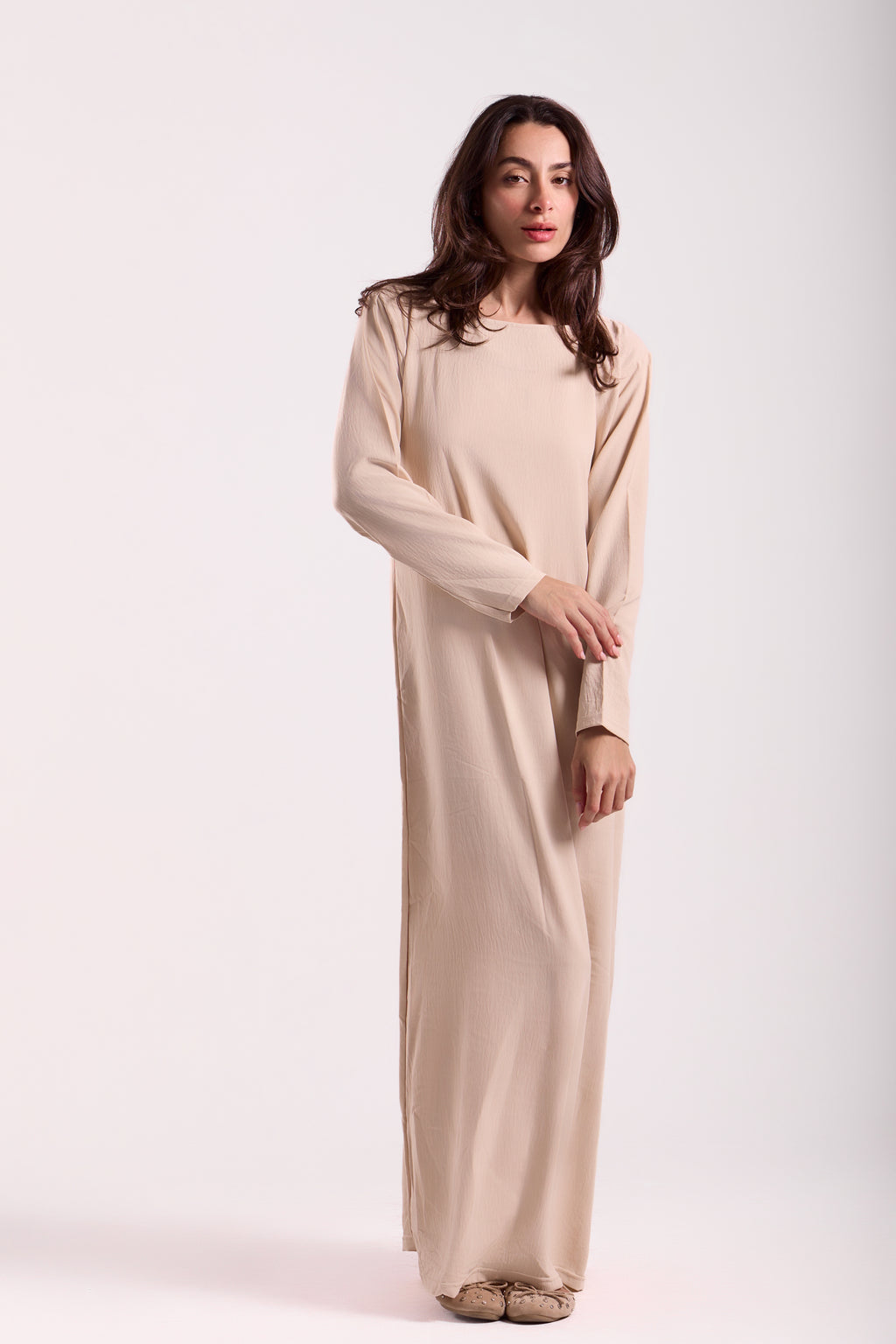 Basic Long sleeves Dress - Material: C.Y