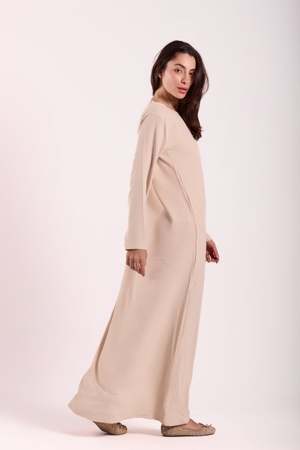 Basic Long sleeves Dress - Material: C.Y
