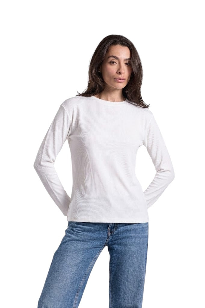 Women's Ribbed Top - Derby Fabric (Plain Sleeve)