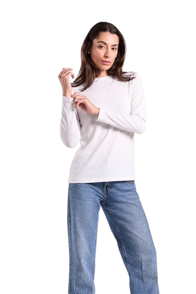 Women's Ribbed Top - Derby Fabric (Plain Sleeve)