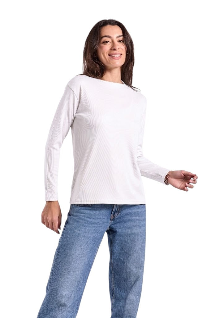Women's Ribbed Top - Derby Fabric (Plain Sleeve)