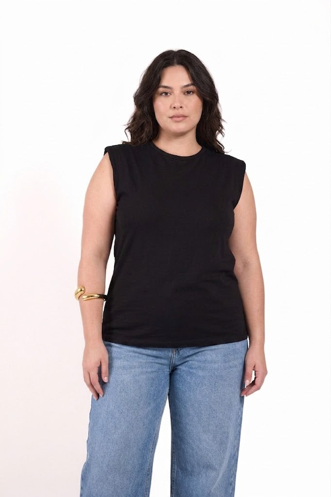 Sleeveless Crew Neck Top Material: Viscose Blend