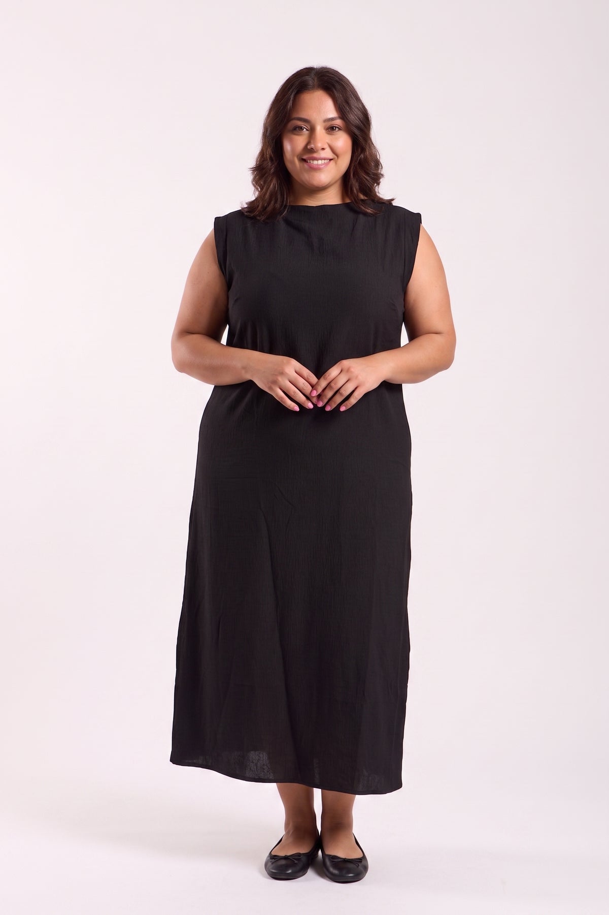 Basic Long Dress - Sleeveless Material: C .Y